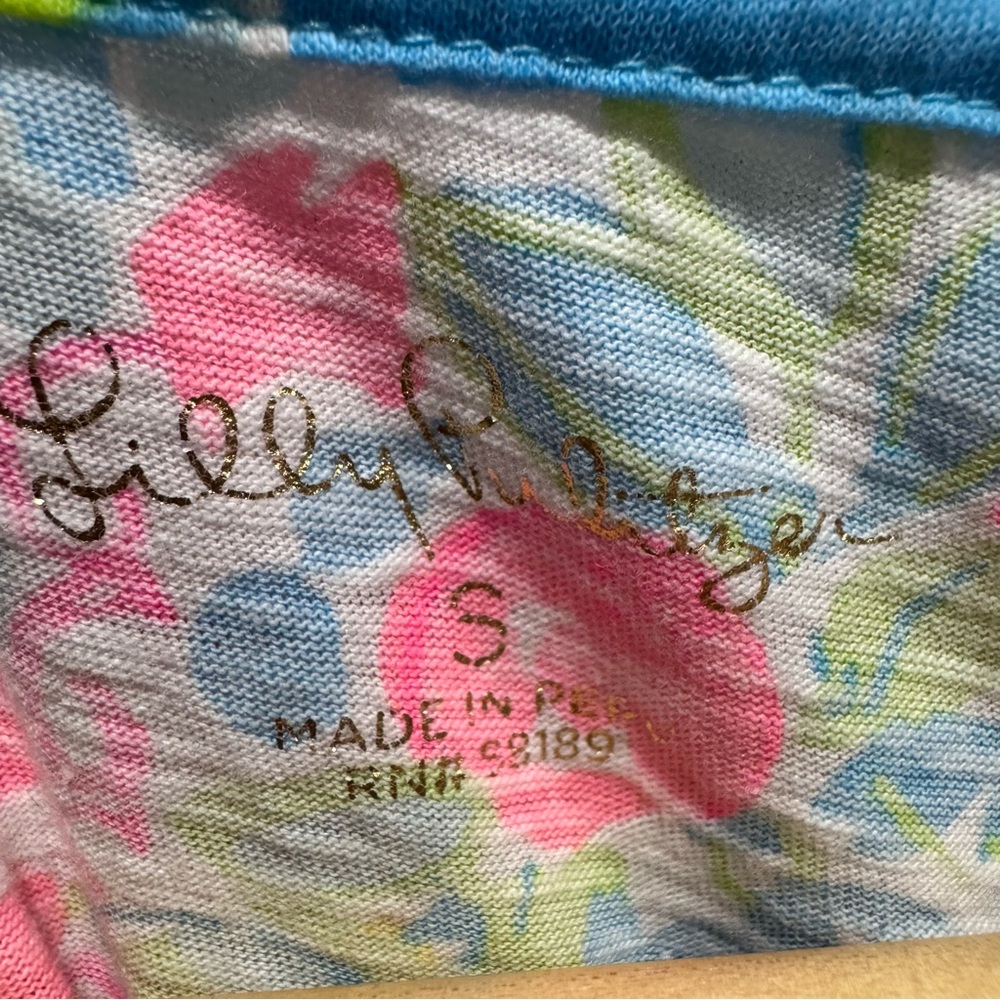 Lilly Pulitzer Etta V Neck Top in Multi Sunshine State Of Mind Sz S - Picture 9 of 12